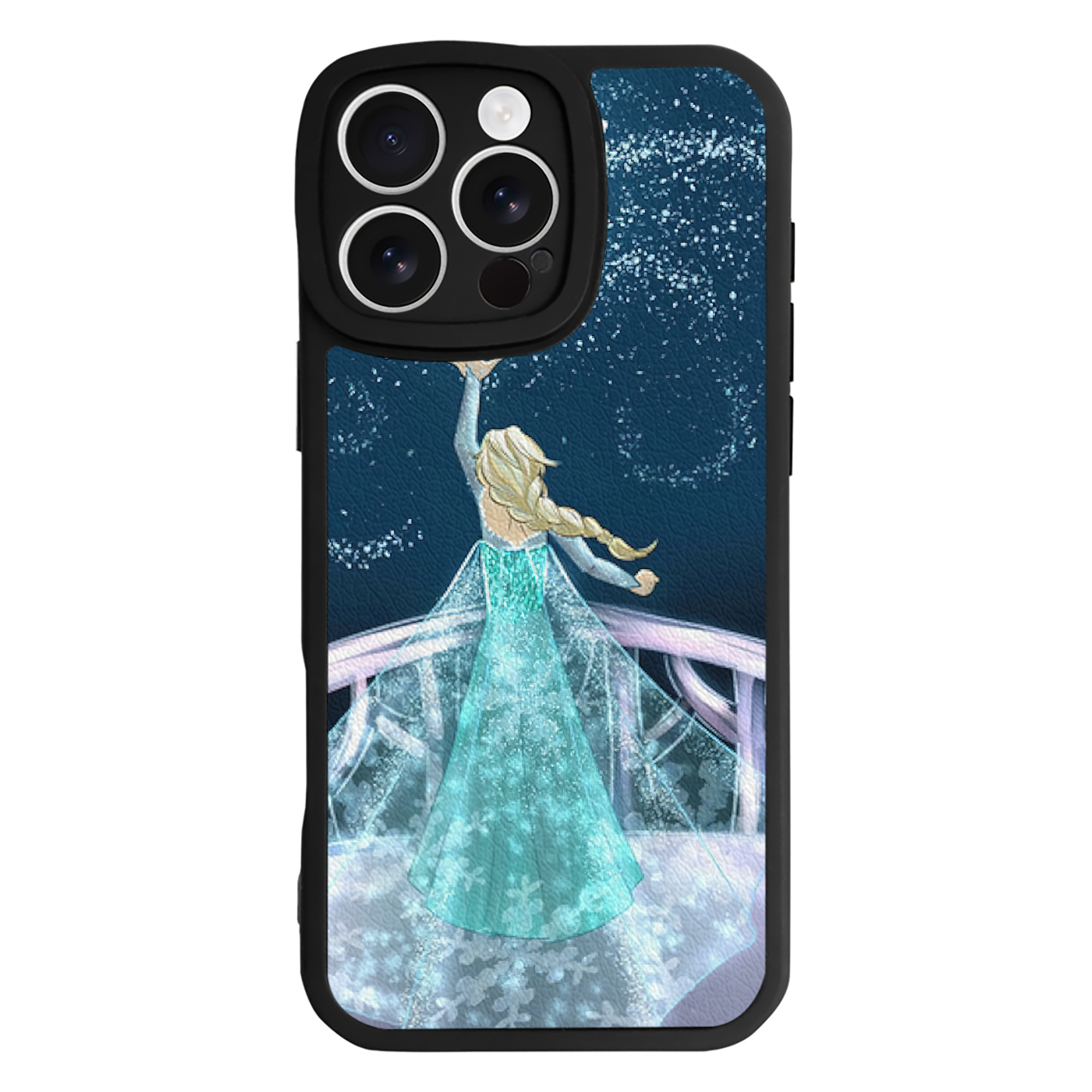 （画像用） アナと雪の女王 アンナ エルサ Frozen Anna Elsa 【iPhone 16シリーズ対応】シリコンスマホケース（レザー調） 材質：シリコン